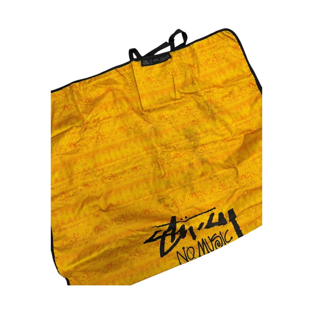 Stussy Camping Mat Unisex OS Yellow Good Tower Records Coleman Folding Mat - Picture 3 of 5
